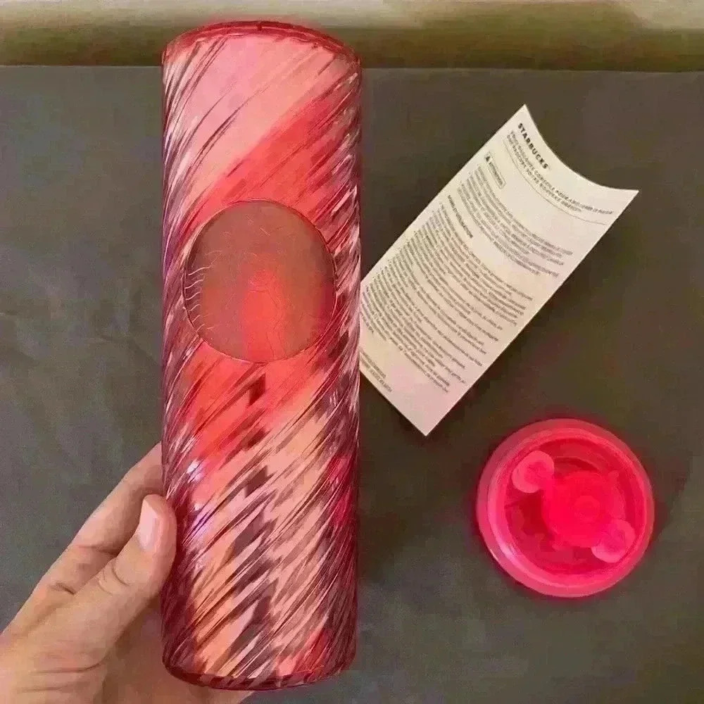 NWT- Starbucks 16 oz Logo Tumbler Pink and Red